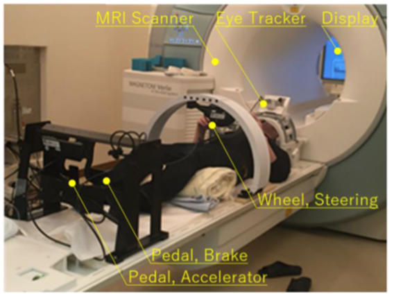 fMRI内で利用できる実験用運転シミュレーター